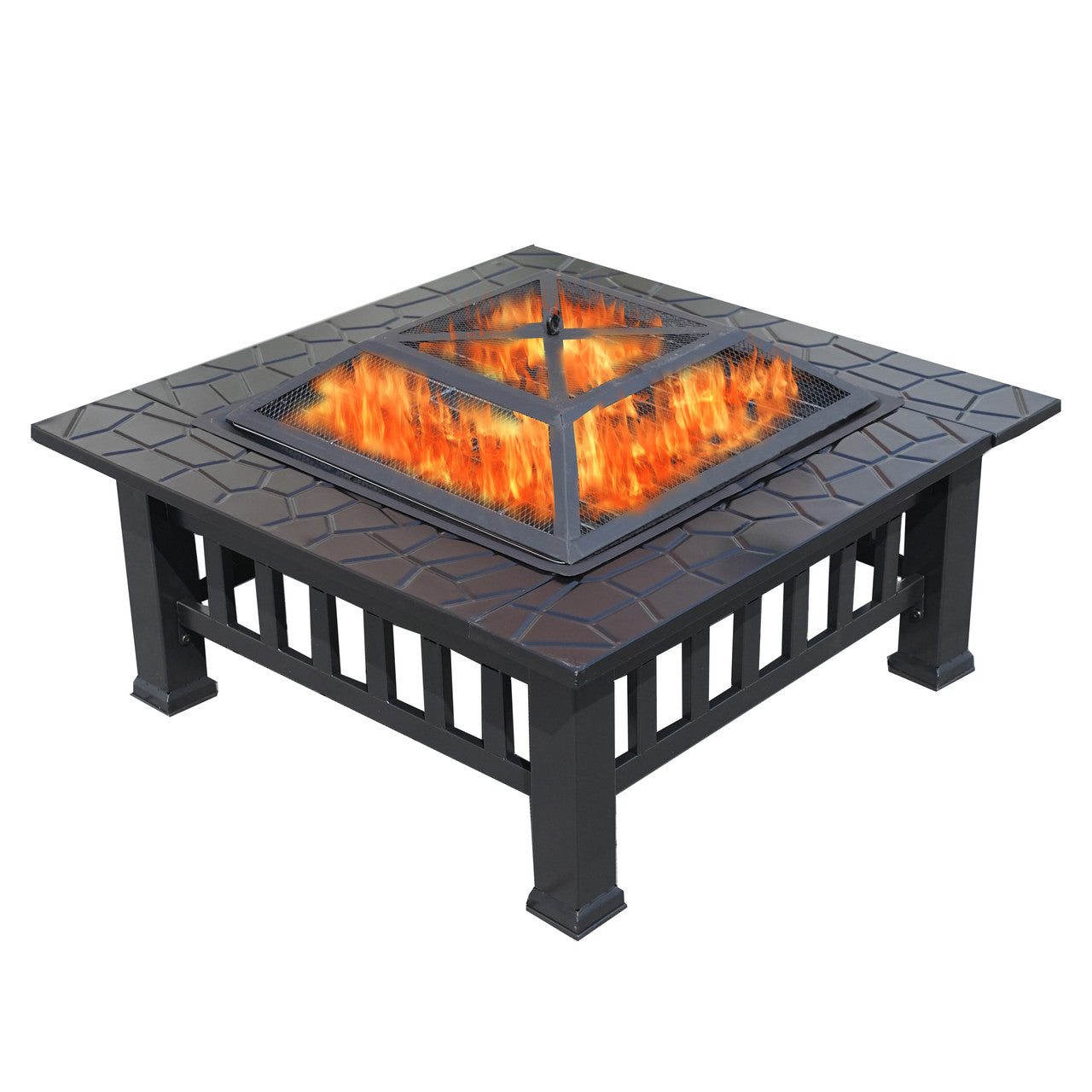 Direct Wicker Bärbar Detachabel Eldbassäng Utomhus Grill