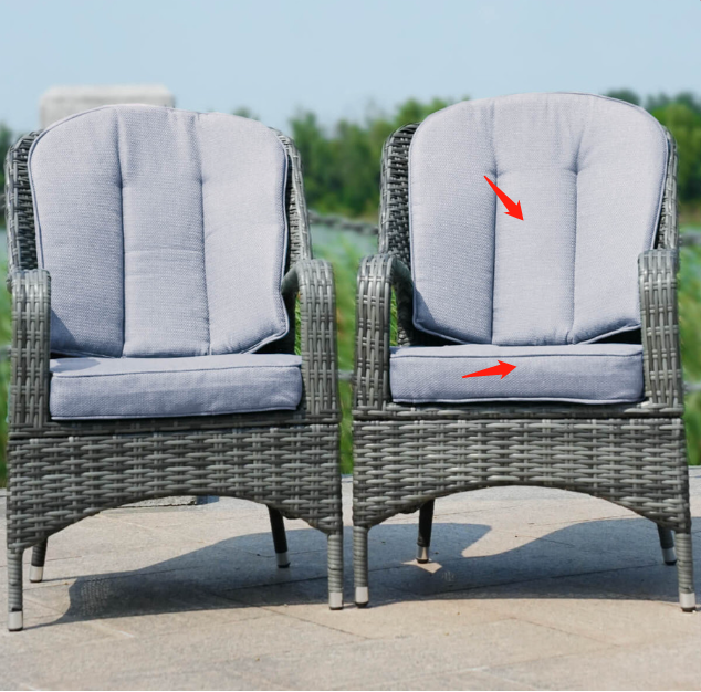 Direkt Wicker Säte- och Ryggdyna för PAC-009 Stol