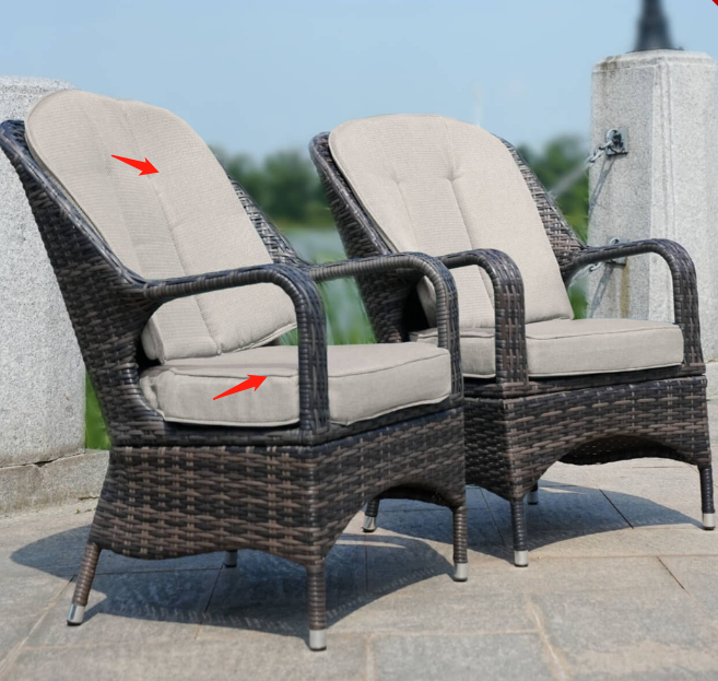 Direkt Wicker Säte- och Ryggdyna för PAC-009 Stol
