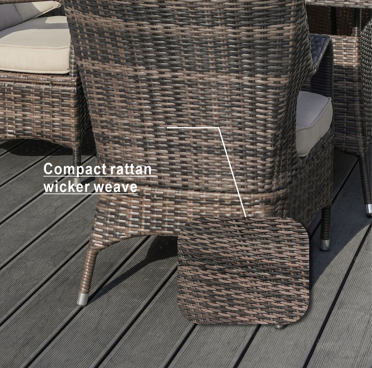 Parma 6-Sits Utomhus Matgrupp - Rektangulärt Bord PAD-1712