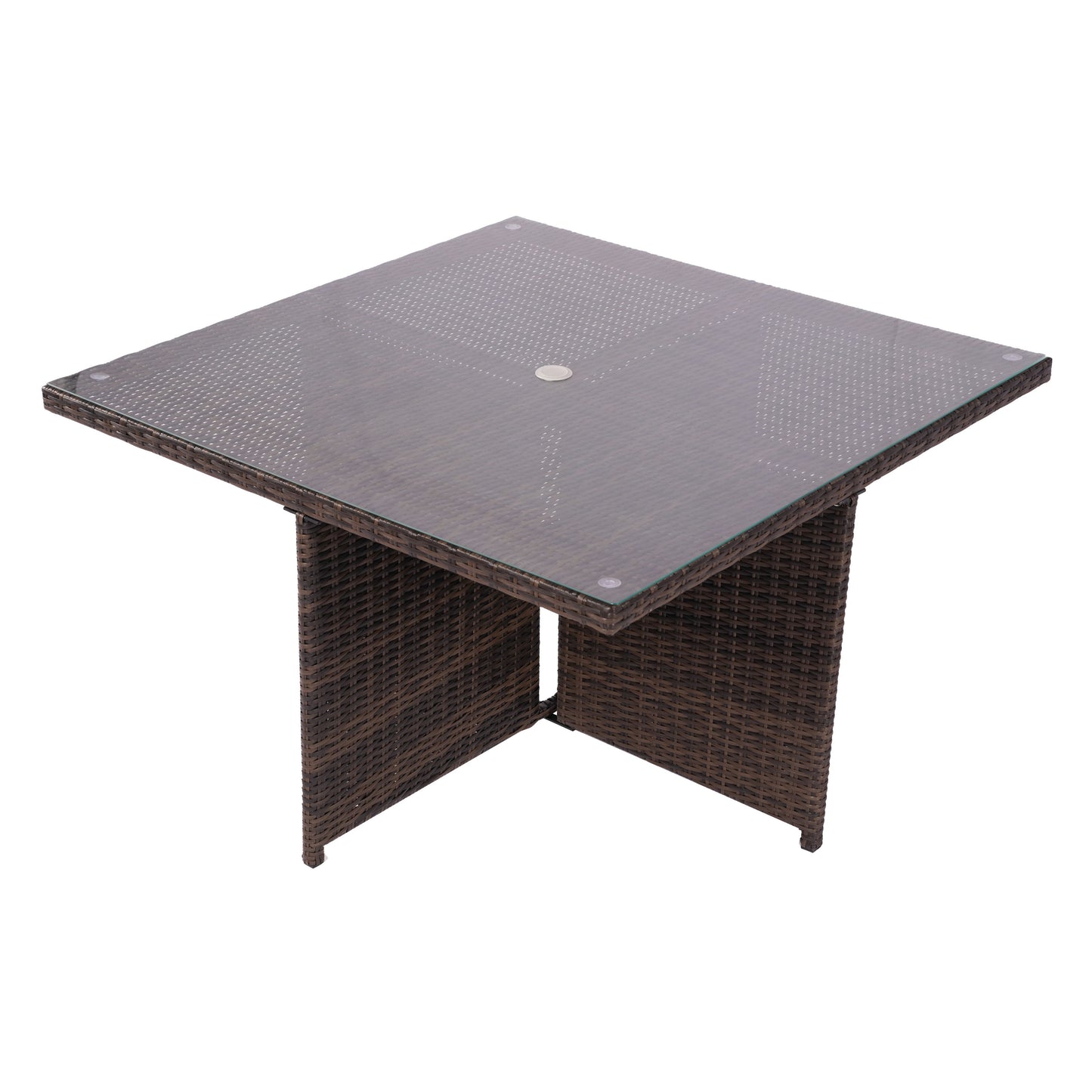 4-Sits Kub Utomhus Matbord (PAD-3233B-Table) i Aluminium