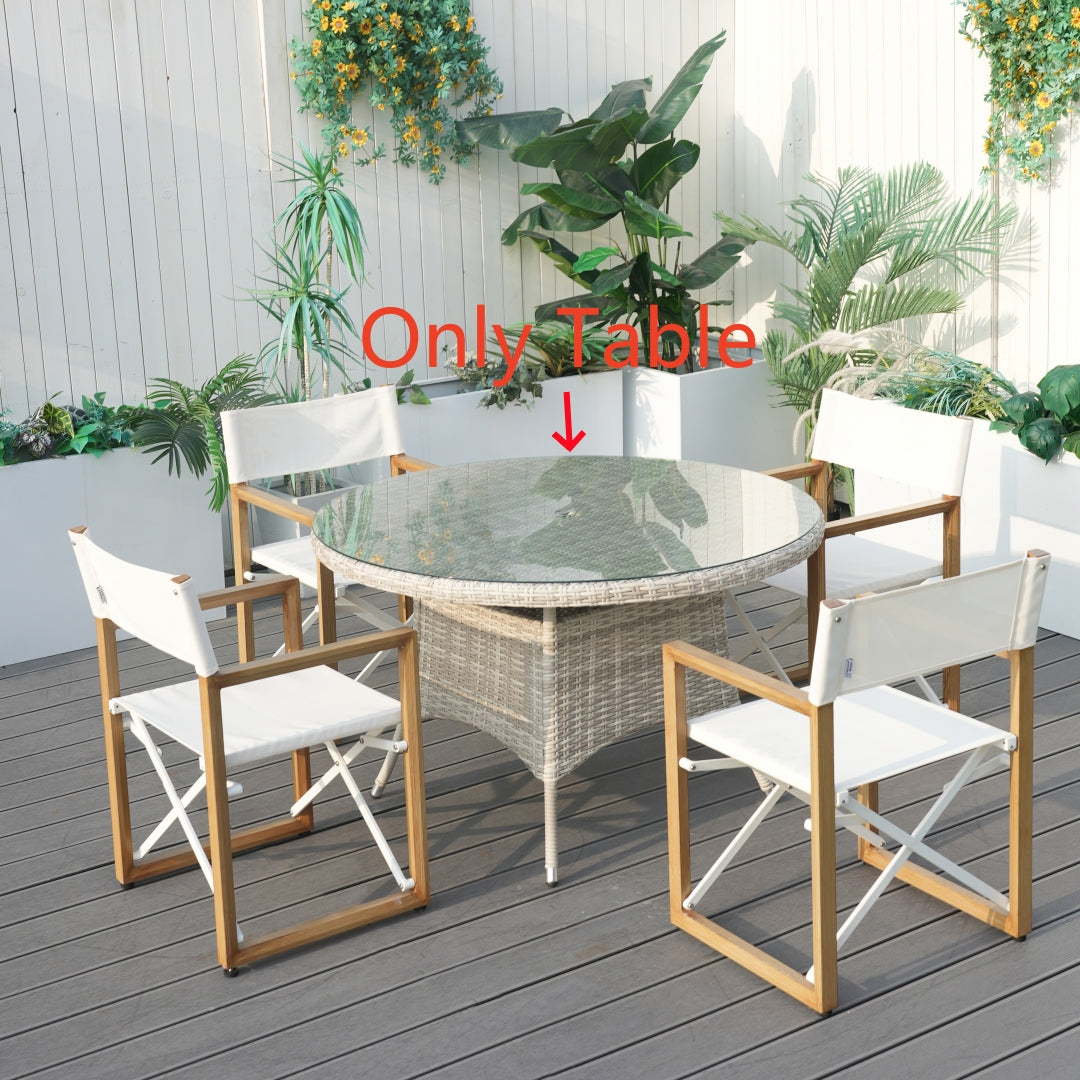 4-Sits Rund Utomhus Matbord (PAD-1709-Table) för Trädgård