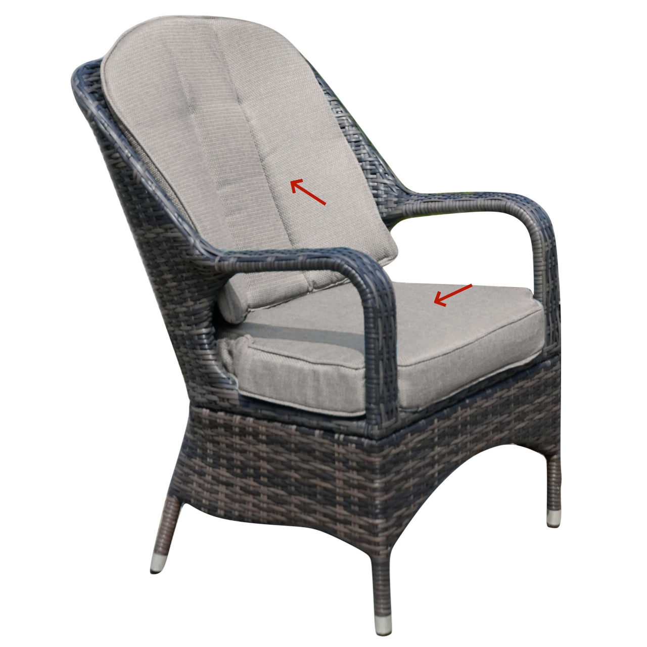 Direkt Wicker Säte- och Ryggdyna för PAC-009 Stol