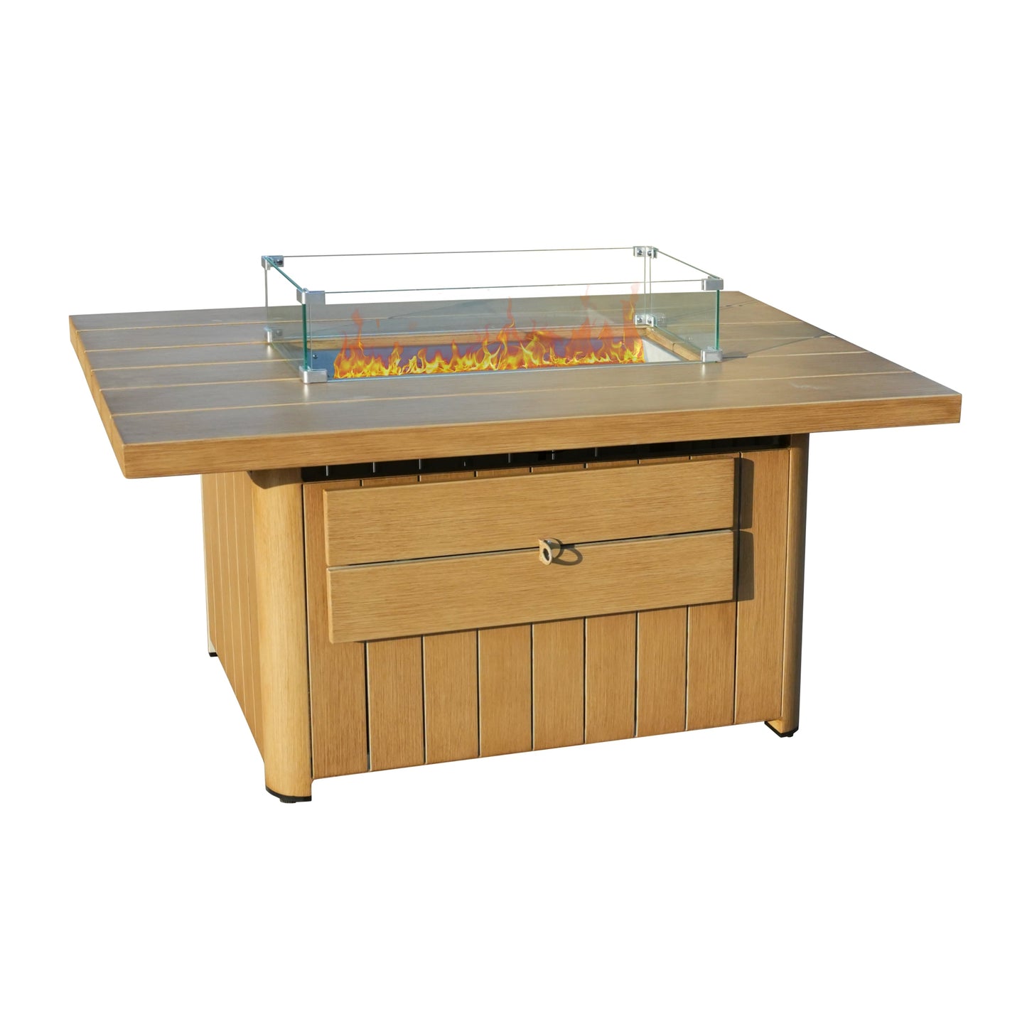 Direct Wicker Aluminum Tube Rectangular Firepit Table PAG-2334TA