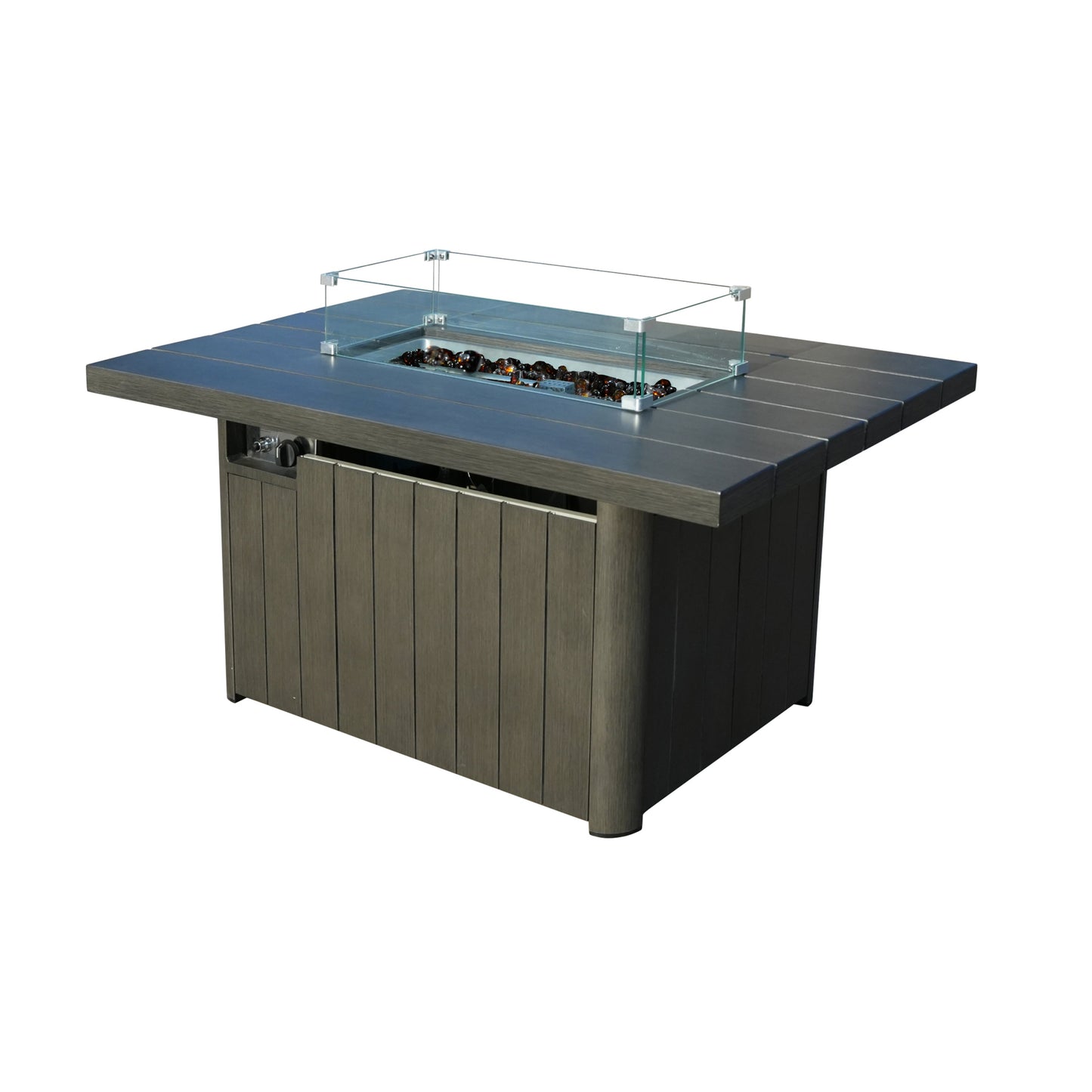 Direct Wicker Aluminum Tube Rectangular Firepit Table PAG-2334TA