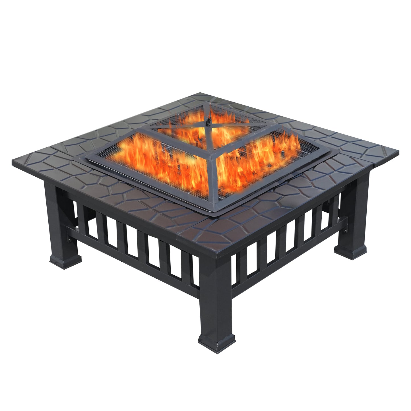 Direct Wicker Bärbar Detachabel Eldbassäng Utomhus Grill