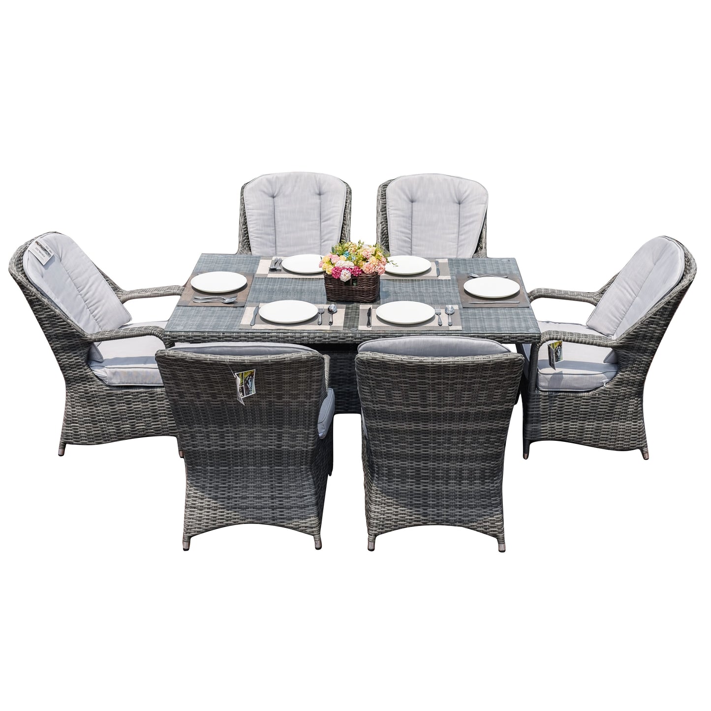 Parma 6-Sits Utomhus Matgrupp - Rektangulärt Bord PAD-1712