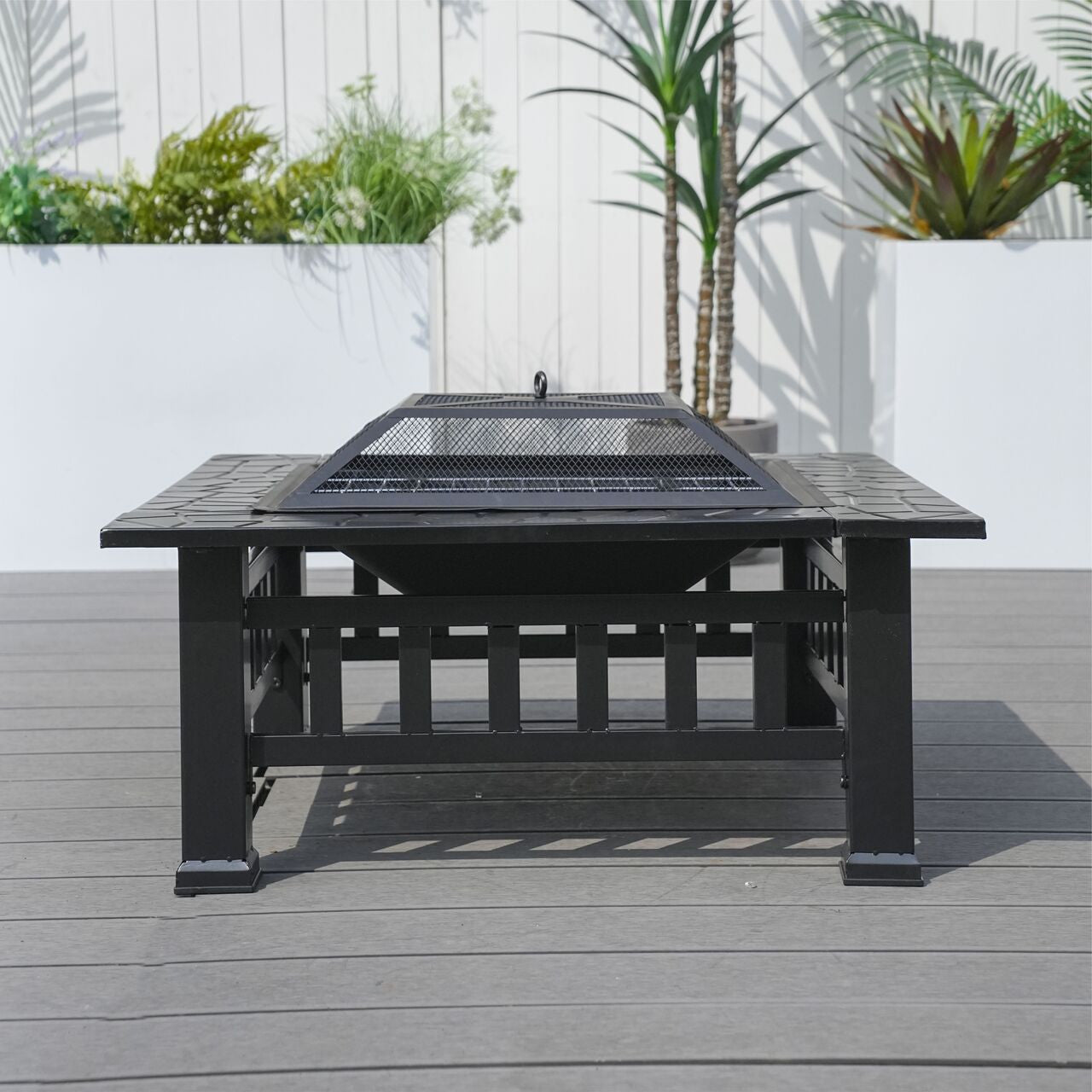 Direct Wicker Bärbar Detachabel Eldbassäng Utomhus Grill
