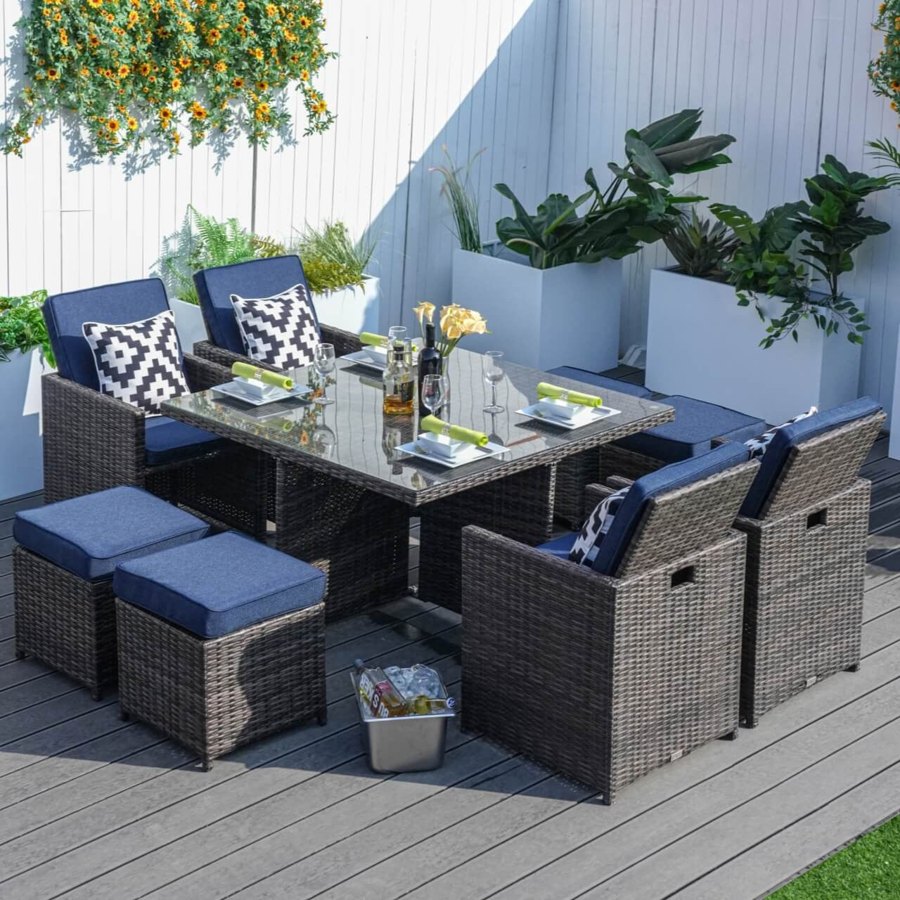 Direkt Wicker Kuddöverdrag För Patioset PAD-3233B-Cover