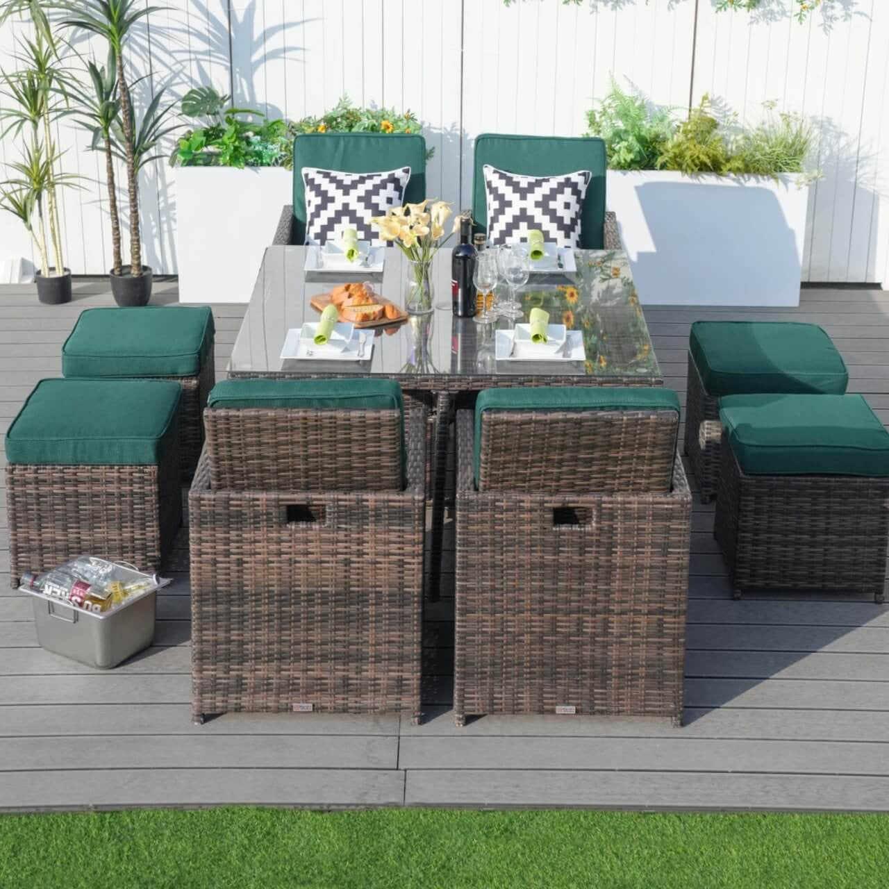 Direkt Wicker Kuddöverdrag För Patioset PAD-3233B-Cover