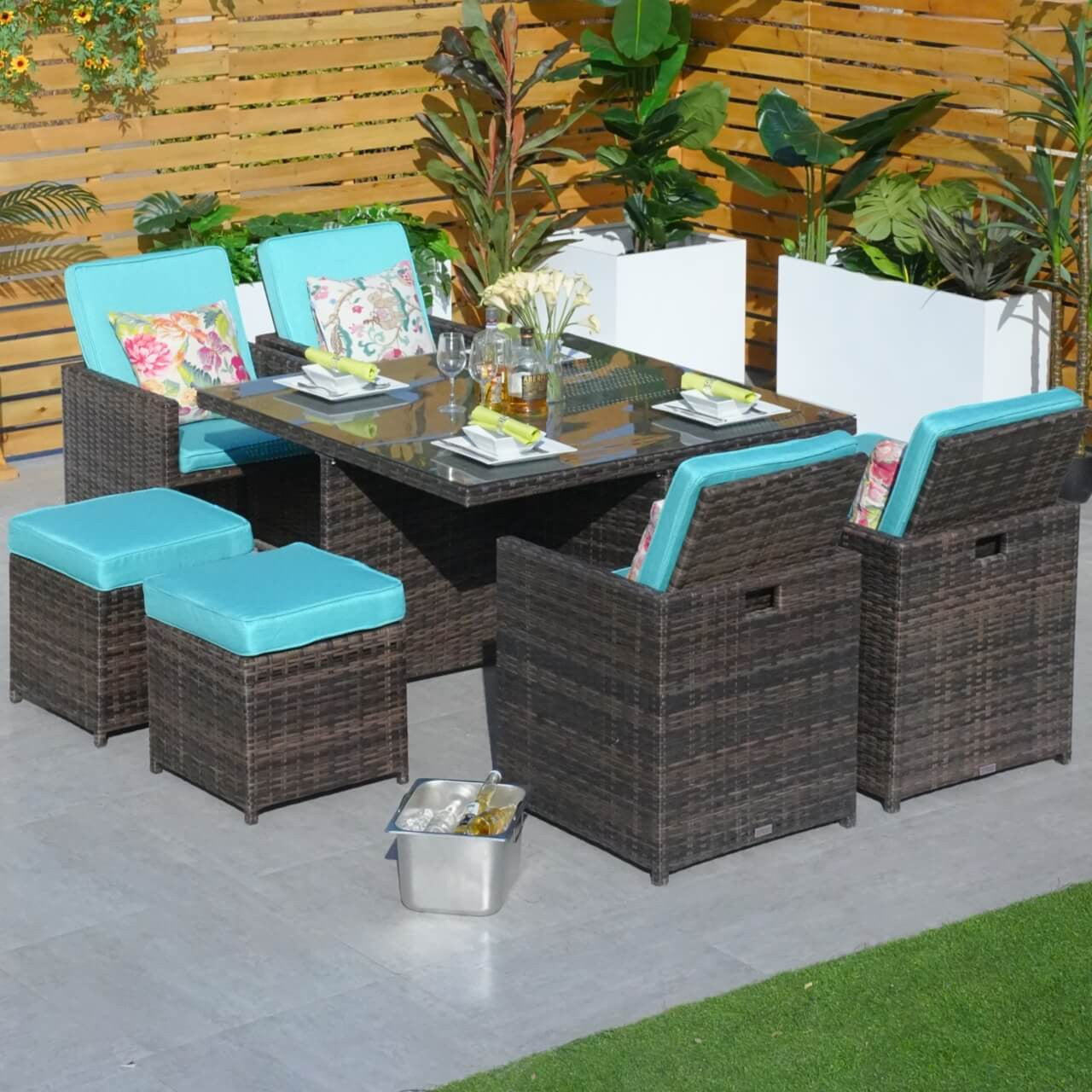 Direkt Wicker Kuddöverdrag För Patioset PAD-3233B-Cover