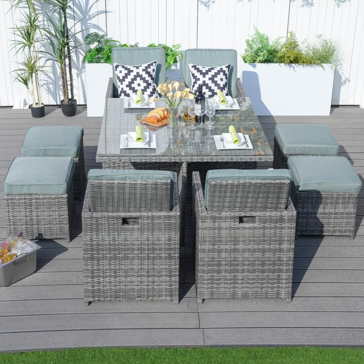 Direkt Wicker Kuddöverdrag För Patioset PAD-3233B-Cover