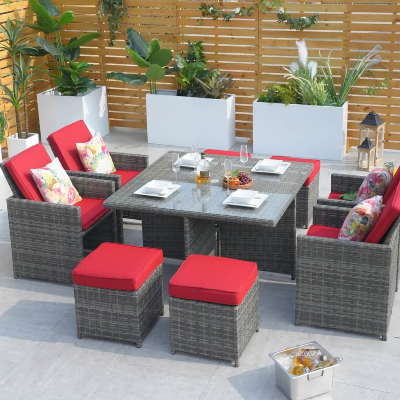 Direkt Wicker Kuddöverdrag För Patioset PAD-3233B-Cover