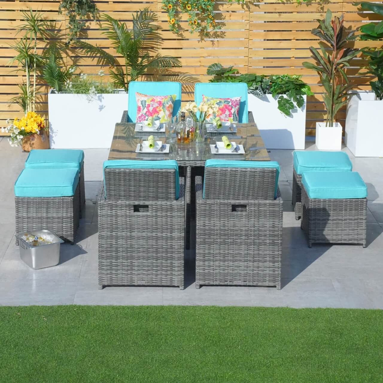 Direkt Wicker Kuddöverdrag För Patioset PAD-3233B-Cover