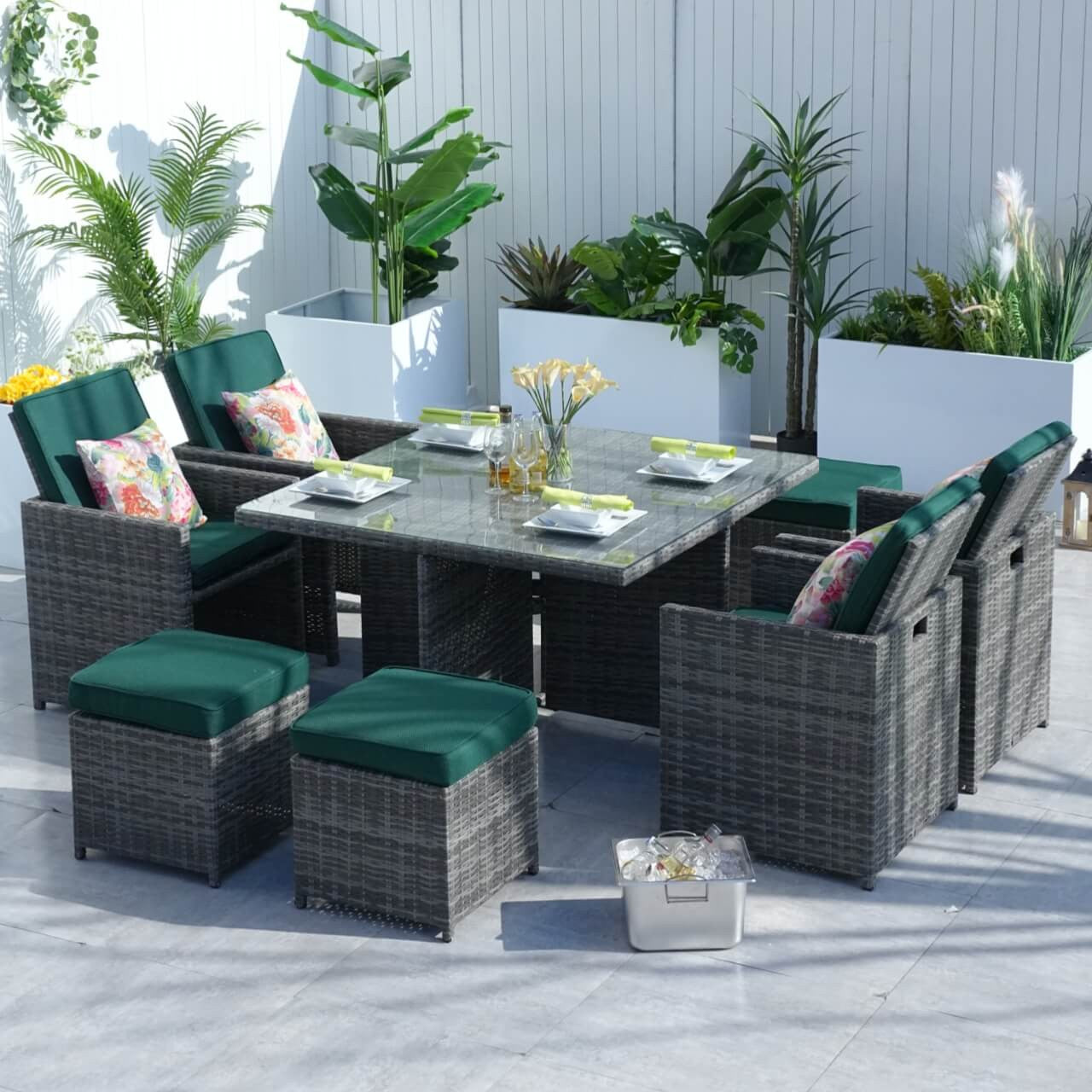 Direkt Wicker Kuddöverdrag För Patioset PAD-3233B-Cover