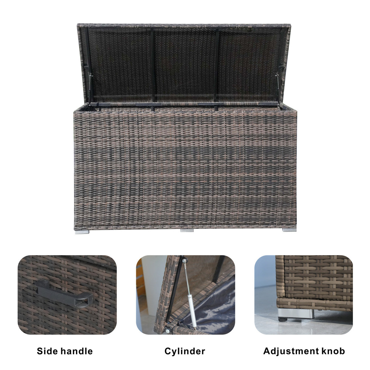 Direct Wicker Sturdy Iron-Framed Wicker Förvaringslåda Brown