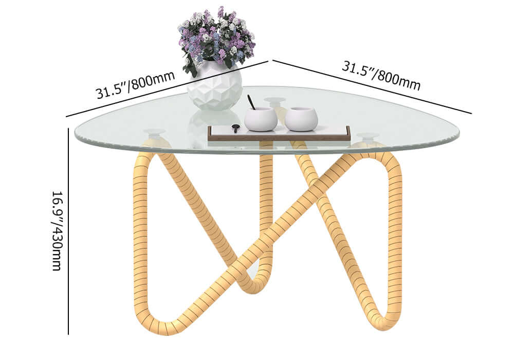 4 Delar Utomhus Loungegrupp i Rotting Med Soffbord och Kuddar