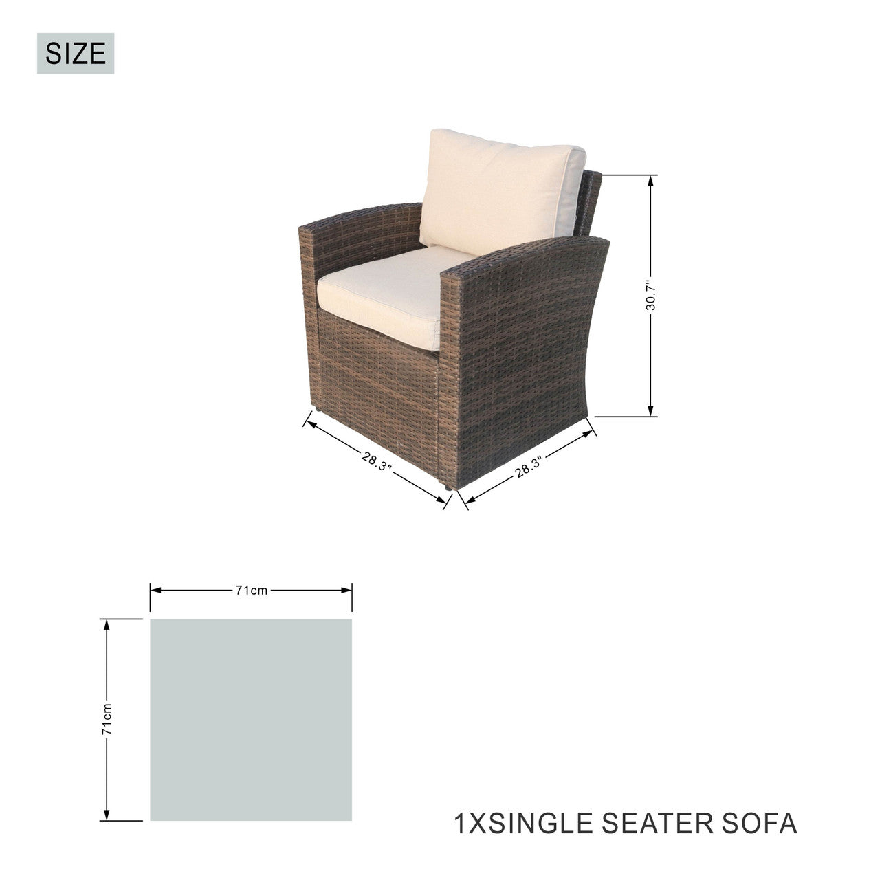 Direct Wicker Elegant Ute Soffgrupp Med Eldstad Bord
