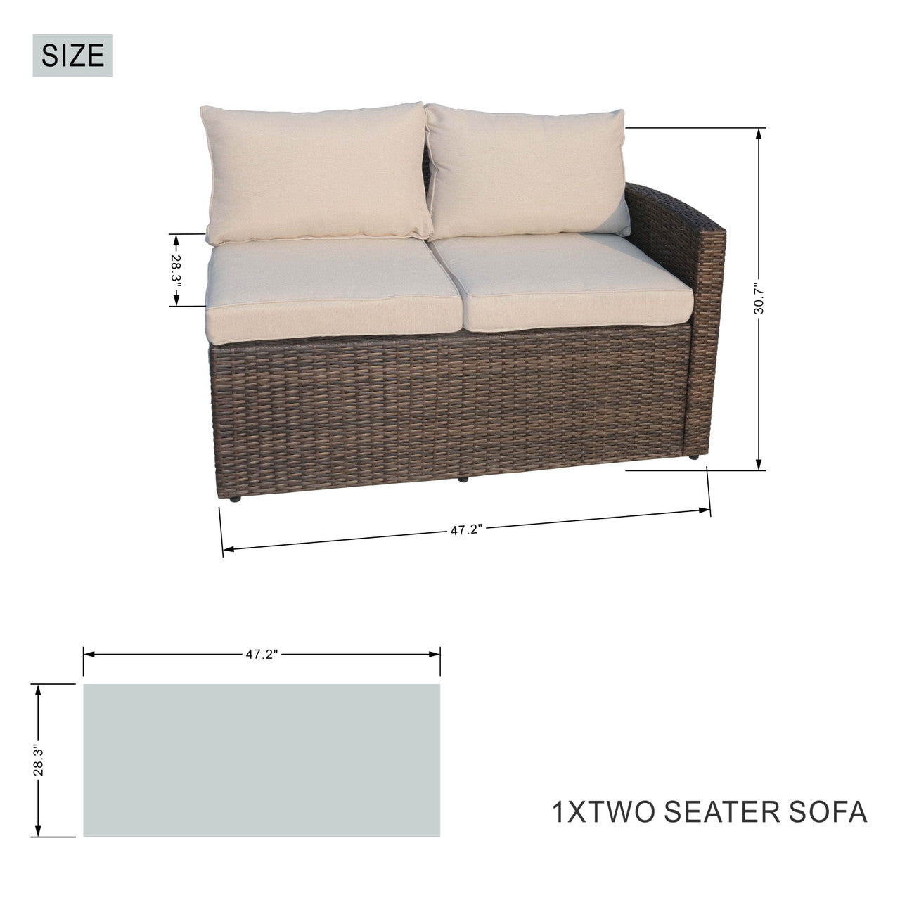 Direct Wicker Elegant Ute Soffgrupp Med Eldstad Bord