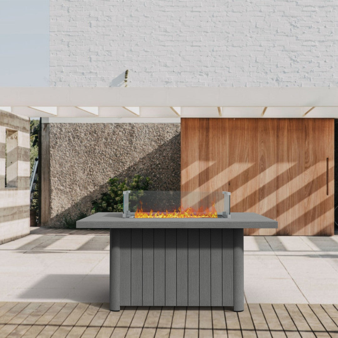 Direct Wicker Aluminum Tube Rectangular Firepit Table PAG-2334TA
