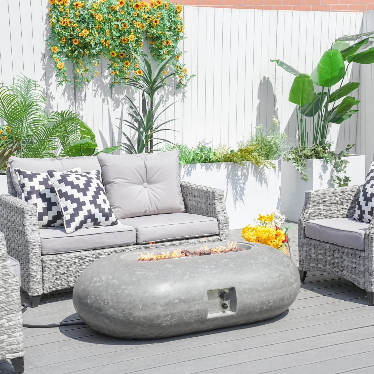 Direct Wicker Warranty & Assembly Fyrpersoners Aluminium Rattan Sofa Set