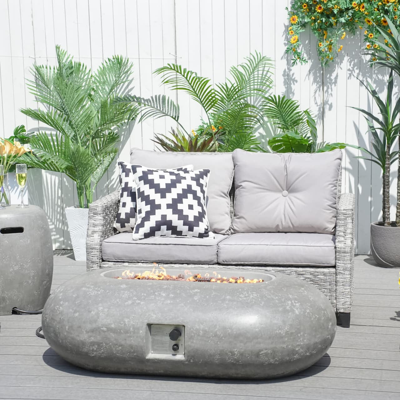 Direct Wicker Warranty & Assembly Fyrpersoners Aluminium Rattan Sofa Set