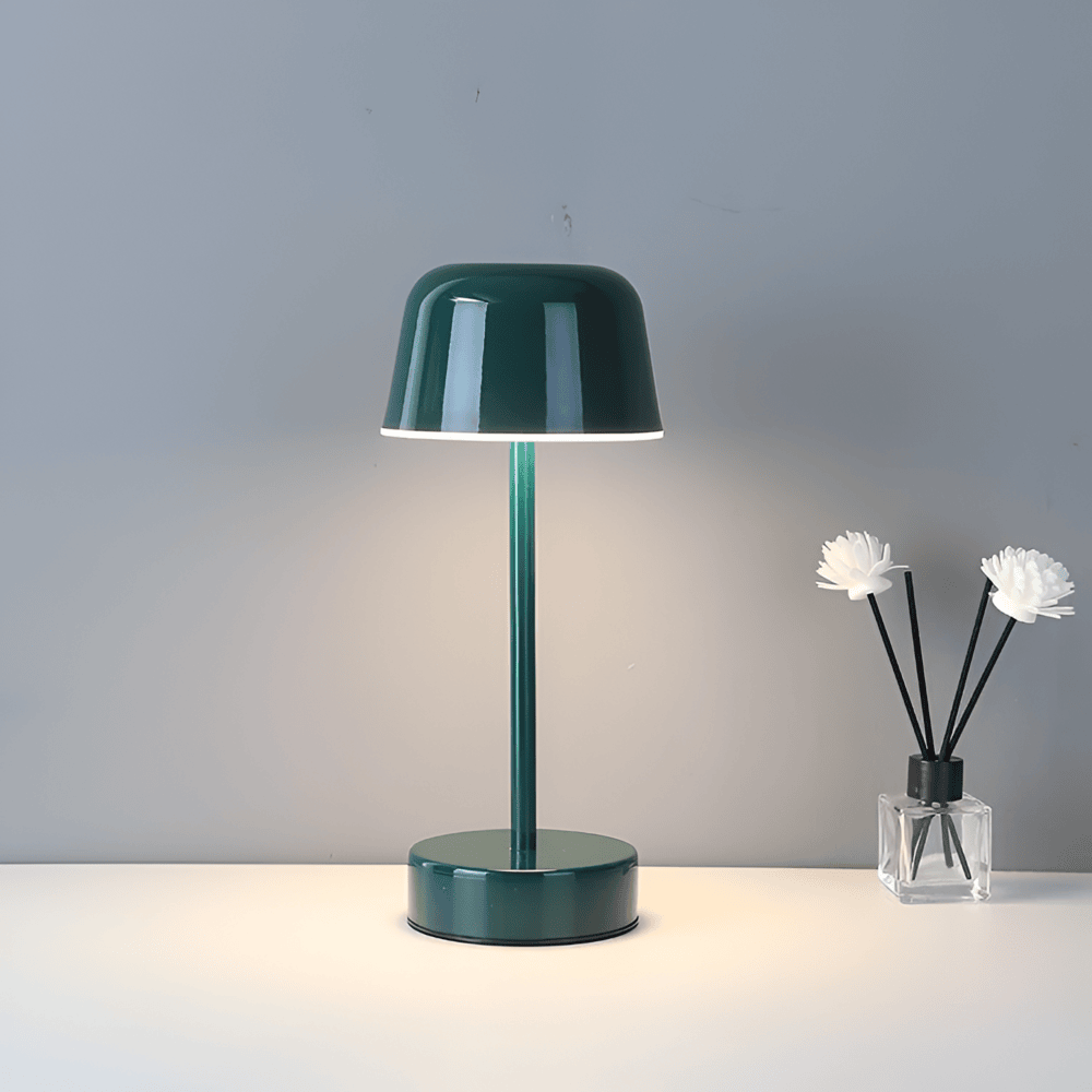 Färgglad LED-bordslampa i retrodesign, trådlös, USB