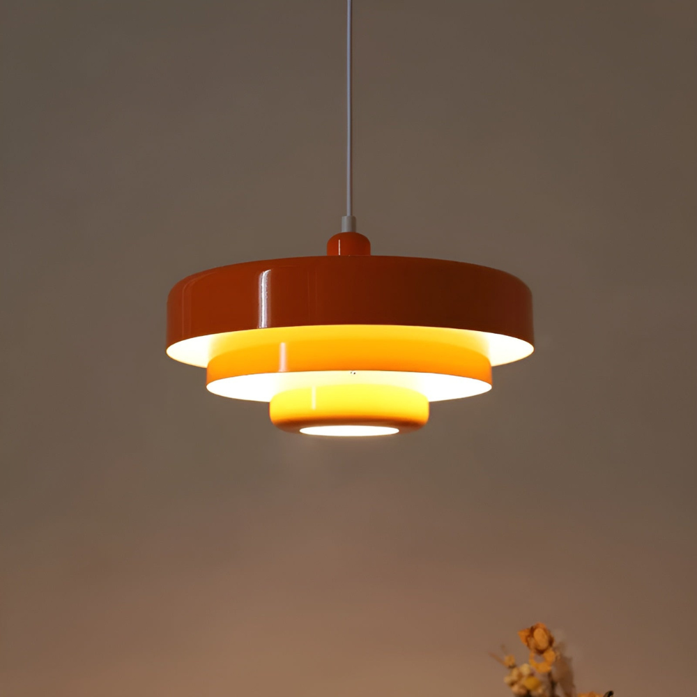 LUNARO - Orangefärgad vintage taklampa för taket