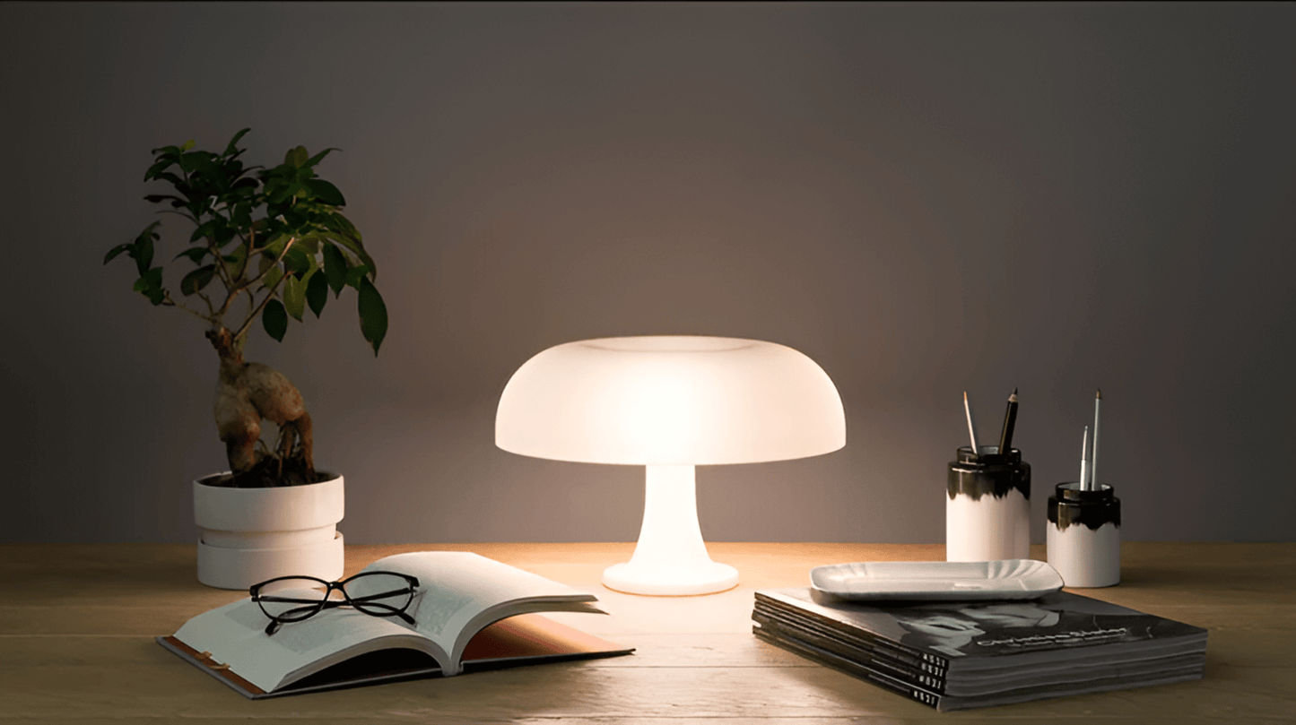 Vintage Sunrise - Vintageinspirerad LED-Bordslampa Med Svamp