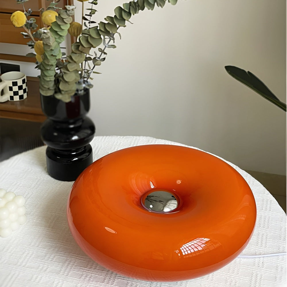 Orange Munklampa - Nordisk Munklampa i Glas - Vägglampa och Bordslampa