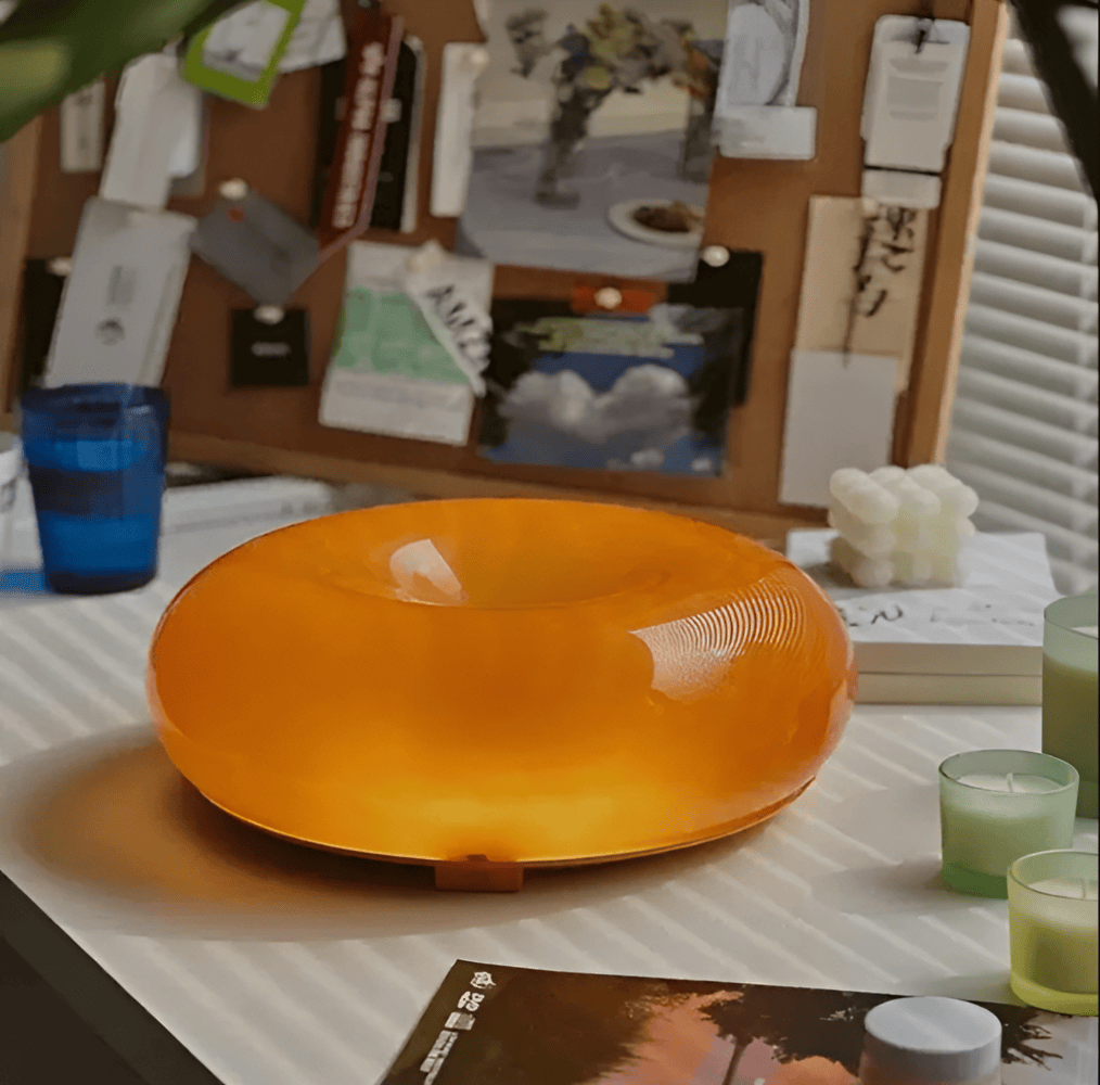 Orange Munklampa - Nordisk Munklampa i Glas - Vägglampa och Bordslampa