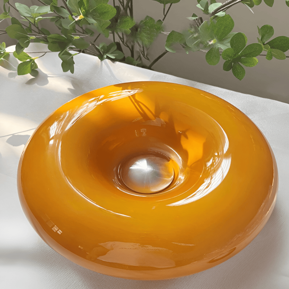 Orange Munklampa - Nordisk Munklampa i Glas - Vägglampa och Bordslampa