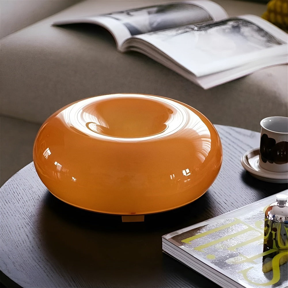Orange Munklampa - Nordisk Munklampa i Glas - Vägglampa och Bordslampa