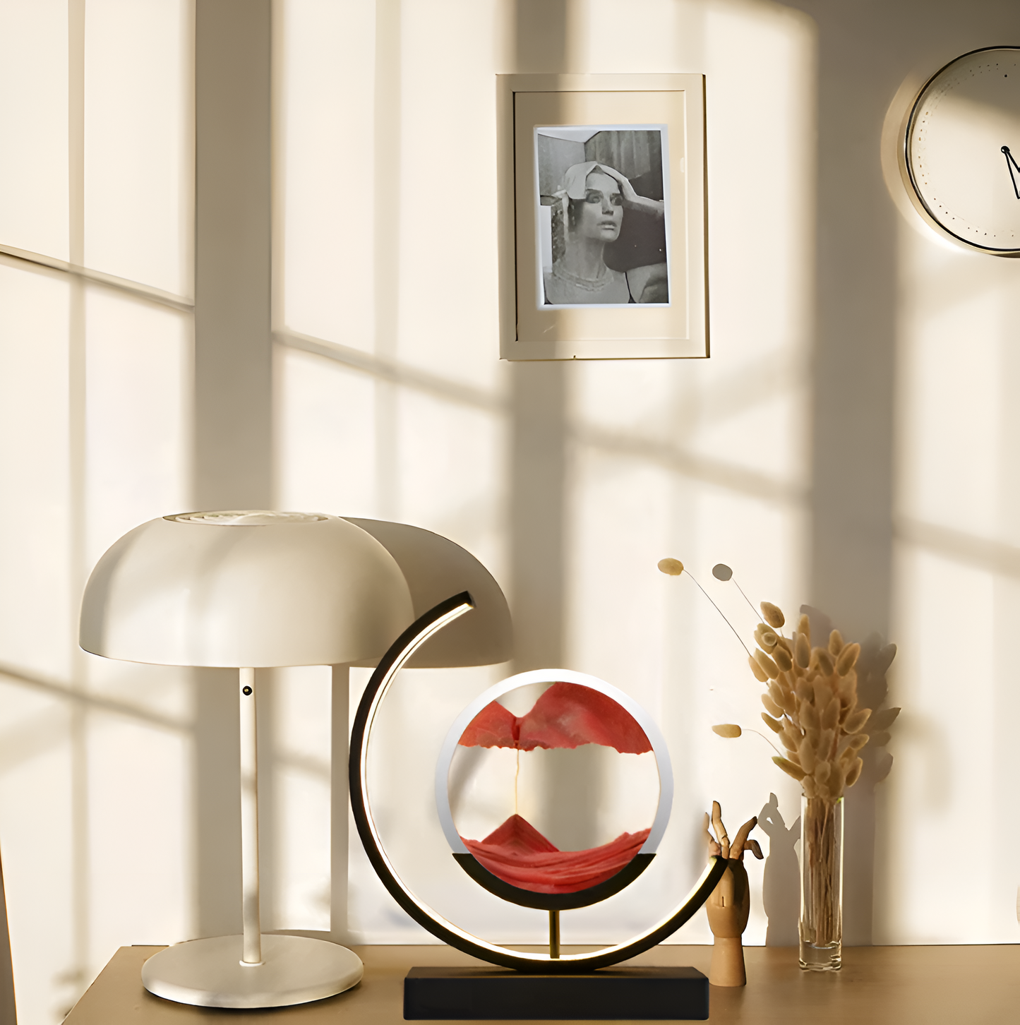 Sand Glow – sandlampa med app och fjärrkontroll – dimbar med 3 ljusfärger