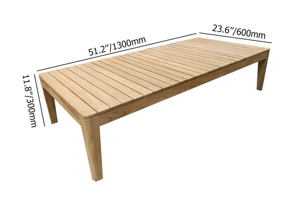 4 Delar Teakträd & Aluminium Utomhussoffgrupp Med Kaffebord Och Kudde I Naturlig