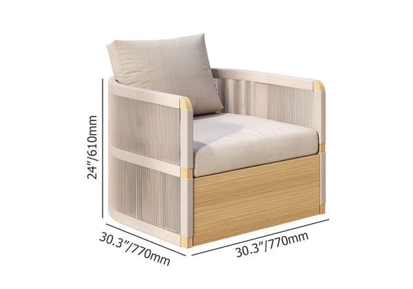 4 Delar Modern Aluminium & Rep Utomhus Svängsoffa Set Khaki