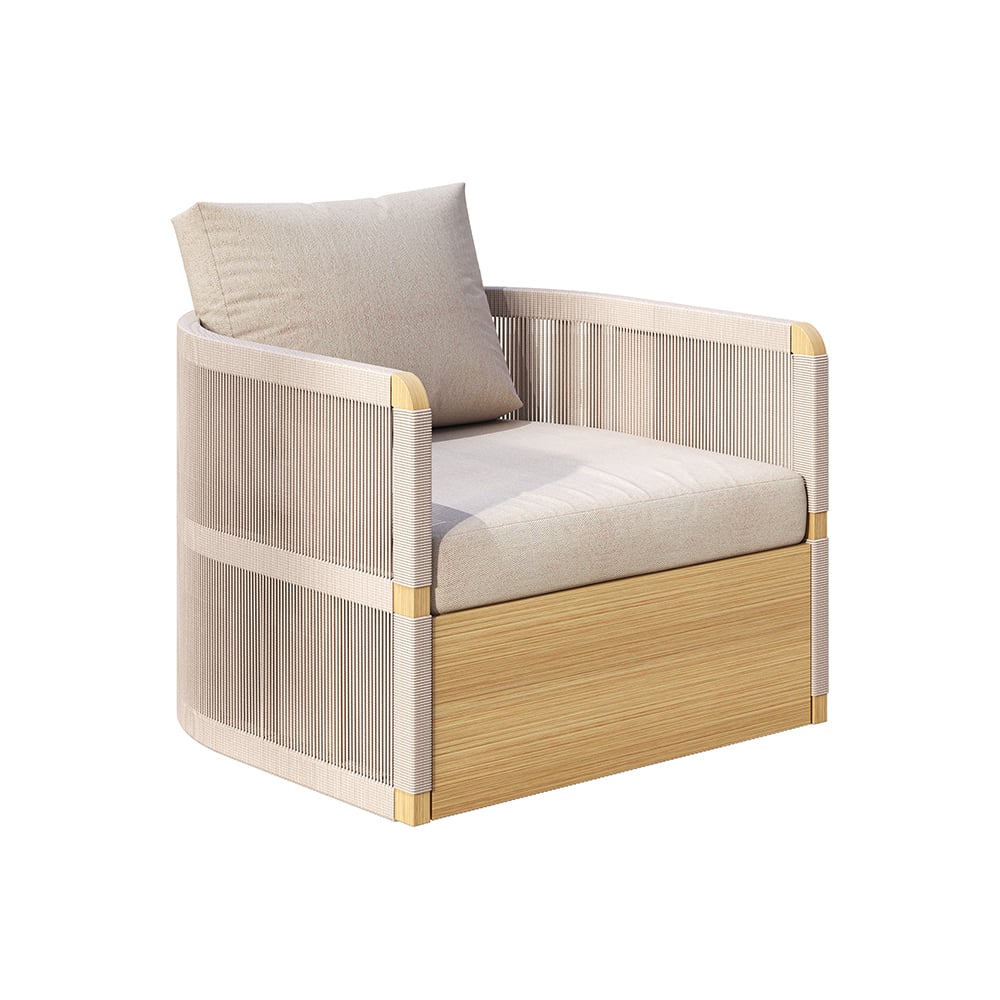 4 Delar Modern Aluminium & Rep Utomhus Svängsoffa Set Khaki