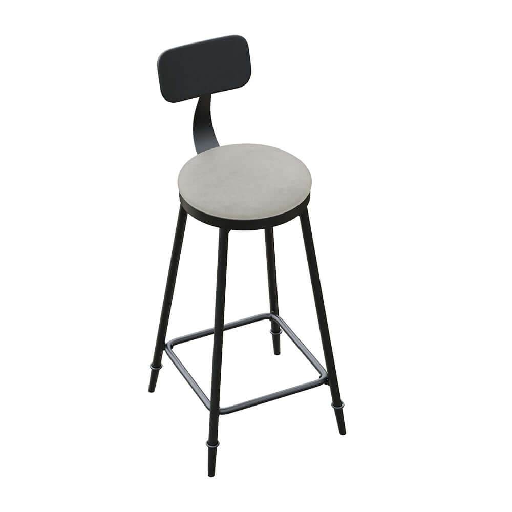 7 Delar Industriell Metall Utomhus Patio Bar Matset med Bord och Stolar