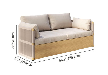 4 Delar Modern Aluminium & Rep Utomhus Svängsoffa Set Khaki