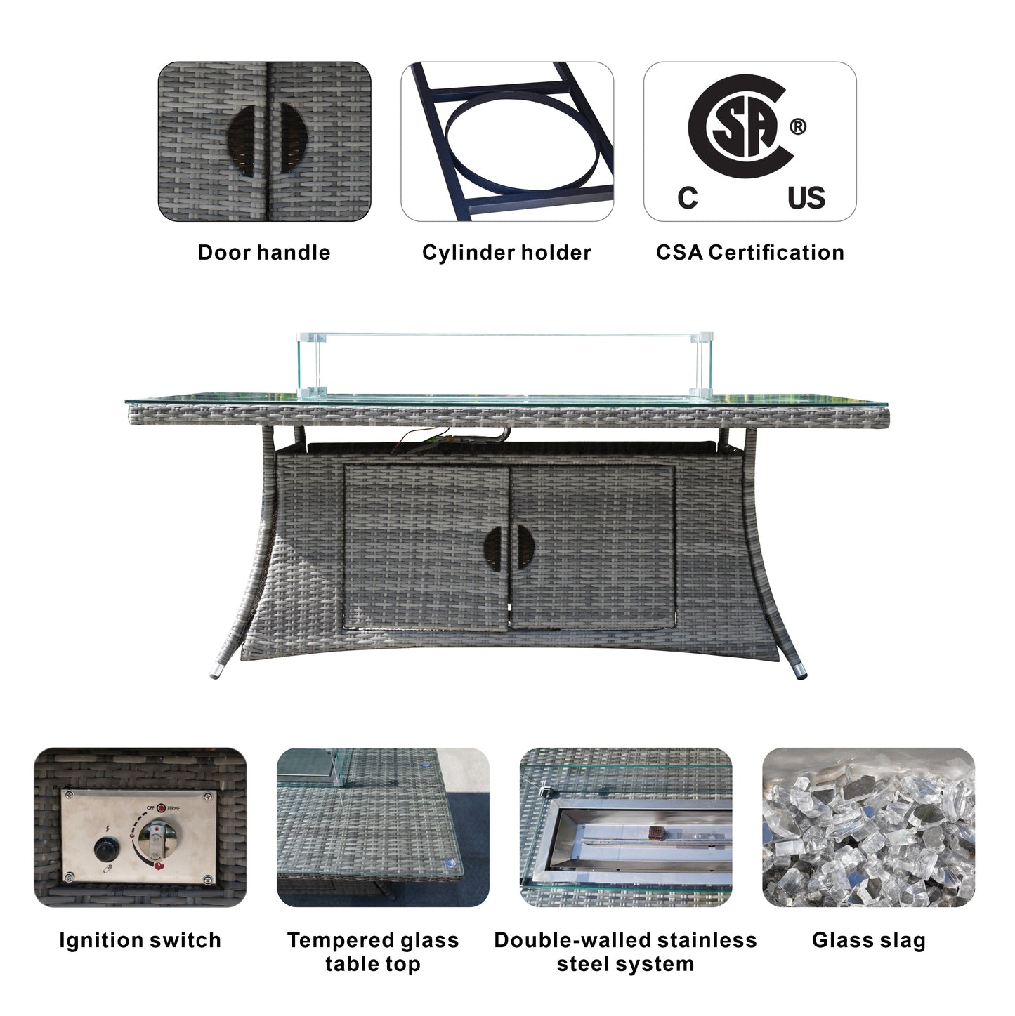 PAG-1106-CQT Series Universal Tennare För Spisbord