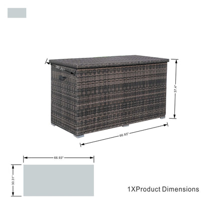 Direct Wicker Sturdy Iron-Framed Wicker Förvaringslåda Brown
