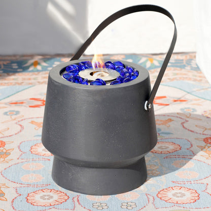 Bärbar Bordstablett Citronellolja Lampa Med Glaspärldekor