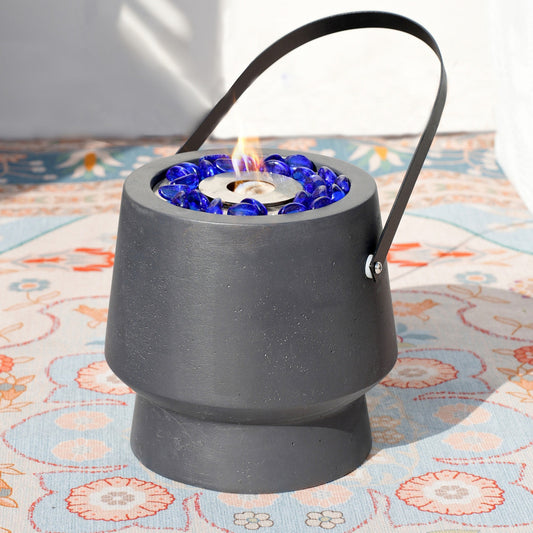 Bärbar Bordstablett Citronellolja Lampa Med Glaspärldekor