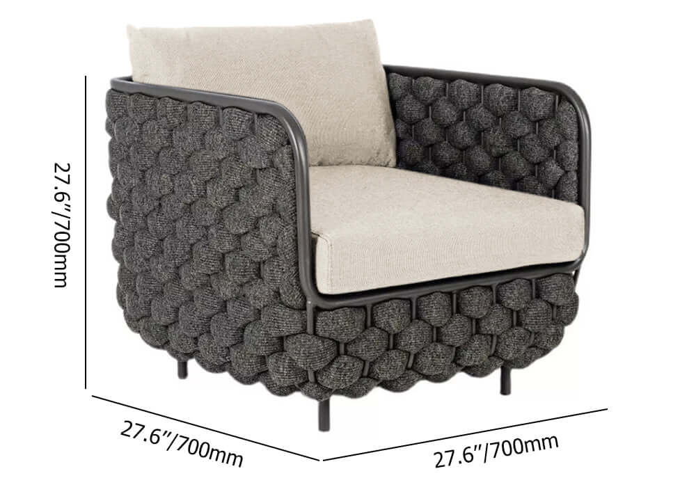 Aluminium & Rep Utomhus Loungegrupp Med Marmor Soffbord