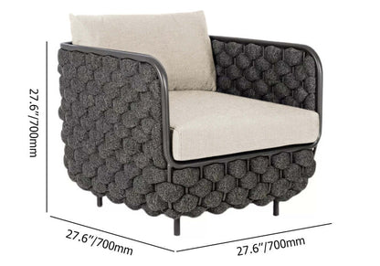 Aluminium & Rep Utomhus Loungegrupp Med Marmor Soffbord