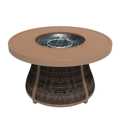 Direct Wicker Aluminium Rund Propan Eldstad Bord Med Dold Tank