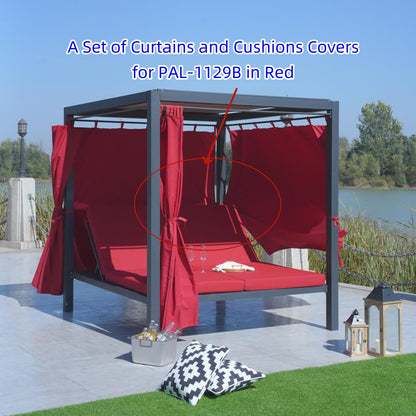 Direct Wicker 2-Person Outdoor Patio Sunbed Daybed (PAL-1129B)