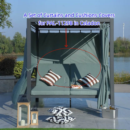 Direct Wicker 2-Person Outdoor Patio Sunbed Daybed (PAL-1129B)