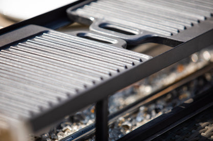 Direkt Wicker Två BBQ Tallrikar För Gas Eld Rektangulär Bord