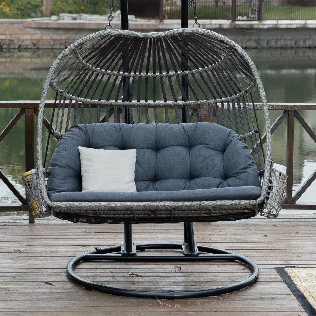 Direct Wicker High-end Bekväm Dubbel Hängande Korg